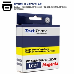 Brother LC21-LC600M Muadil Kartuş, Kırmızı - Brother