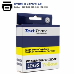 Brother LC535XLY Muadil Kartuş, Sarı - Brother