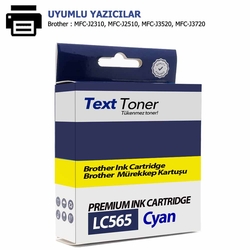 Brother LC565XLC Muadil Kartuş, Mavi - Brother