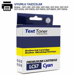 Brother LC57-LC1000C Muadil Kartuş, Mavi - Brother