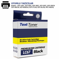 Brother LC67-LC1100BK Muadil Kartuş, Siyah - Brother