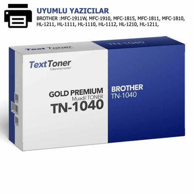 Brother TN-1040 Muadil Toner, Siyah - 1