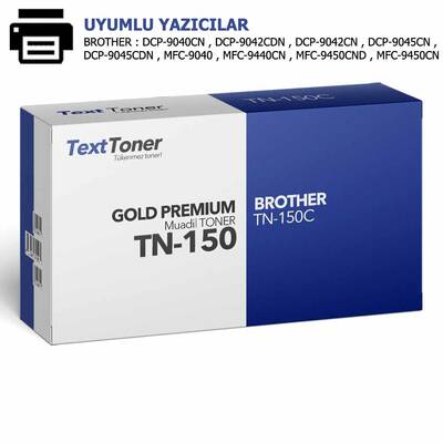 Brother TN-150C Muadil Toner, Mavi - 1