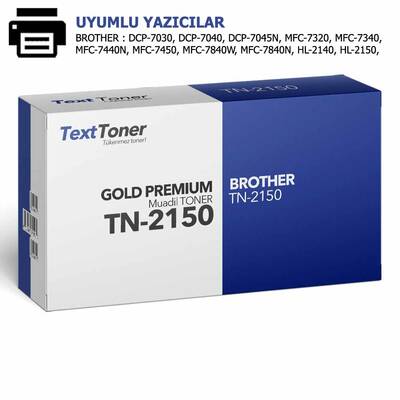 Brother TN-2150 Muadil Toner, Siyah - 1