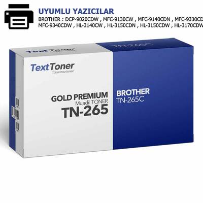 Brother TN-265C Muadil Toner, Mavi - 1