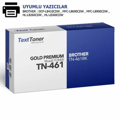 Brother TN-461BK Muadil Toner, Siyah - 1