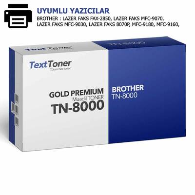 Brother TN-8000 Muadil Toner, Siyah - 1