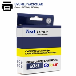 Canon BCI-61 Muadil Kartuş, Üç Renk - Canon