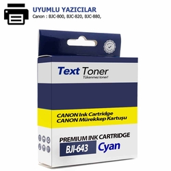 Canon BJI-643C Muadil Kartuş, Mavi - Canon