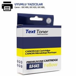 Canon BJI-643Y Muadil Kartuş, Sarı - Canon