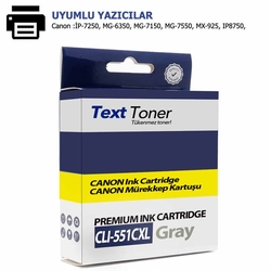 Canon CLI-551XLGY Muadil Kartuş, Gri - Canon