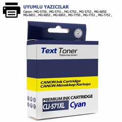 Canon CLI-571XLC Muadil Kartuş, Mavi - Canon