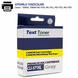 Canon CLI-571XLGY Muadil Kartuş, Gri - Canon