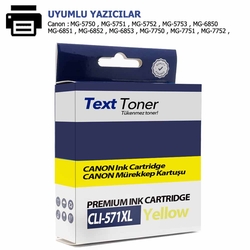 Canon CLI-571XLY Muadil Kartuş, Sarı - Canon