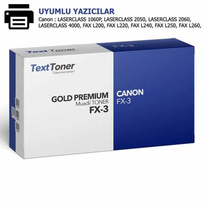 CANON FX-3 Muadil Toner, Siyah - 1