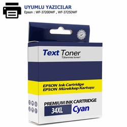 Epson 34XL-C13T34724010 Muadil Kartuş, Mavi - Epson