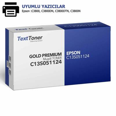 EPSON C13S051124-C3800 Muadil Toner Kartuşu, Sarı - 1
