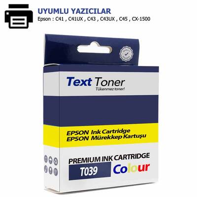 Epson T039-C13T03904A20 Muadil Kartuş, Üç Renkli - 1