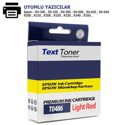 Epson T0486-C13T04654010 Muadil Kartuş, Açık Kırmızı - 1