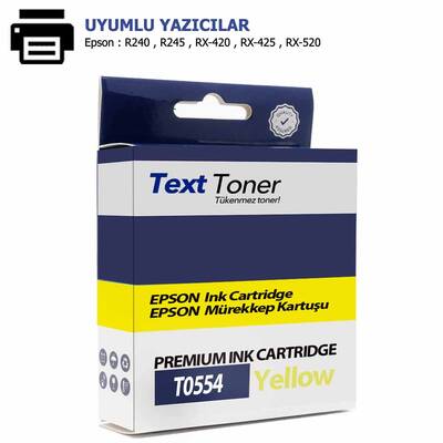 Epson T0554-C13T05544010 Muadil Kartuş, Sarı - 1