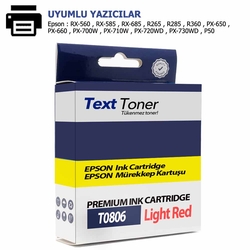 Epson T0806-C13T08064011 Muadil Kartuş, Açık Kırmızı - Epson
