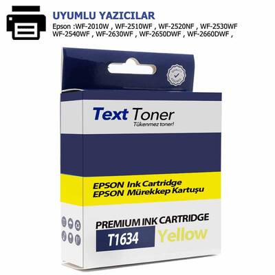 Epson T1634-C13T16344012 Muadil Kartuş, Sarı - 1