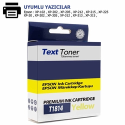 Epson T1814-C13T18144012 Muadil Kartuş, Sarı - Epson