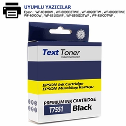 Epson T7551-C13T755140 Muadil Kartuş, Siyah - Epson