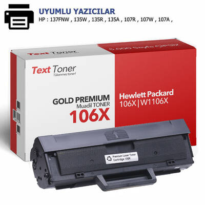 HP 106X | W1106X Muadil Toner, Çipsiz 5000 Sayfa_ - 1