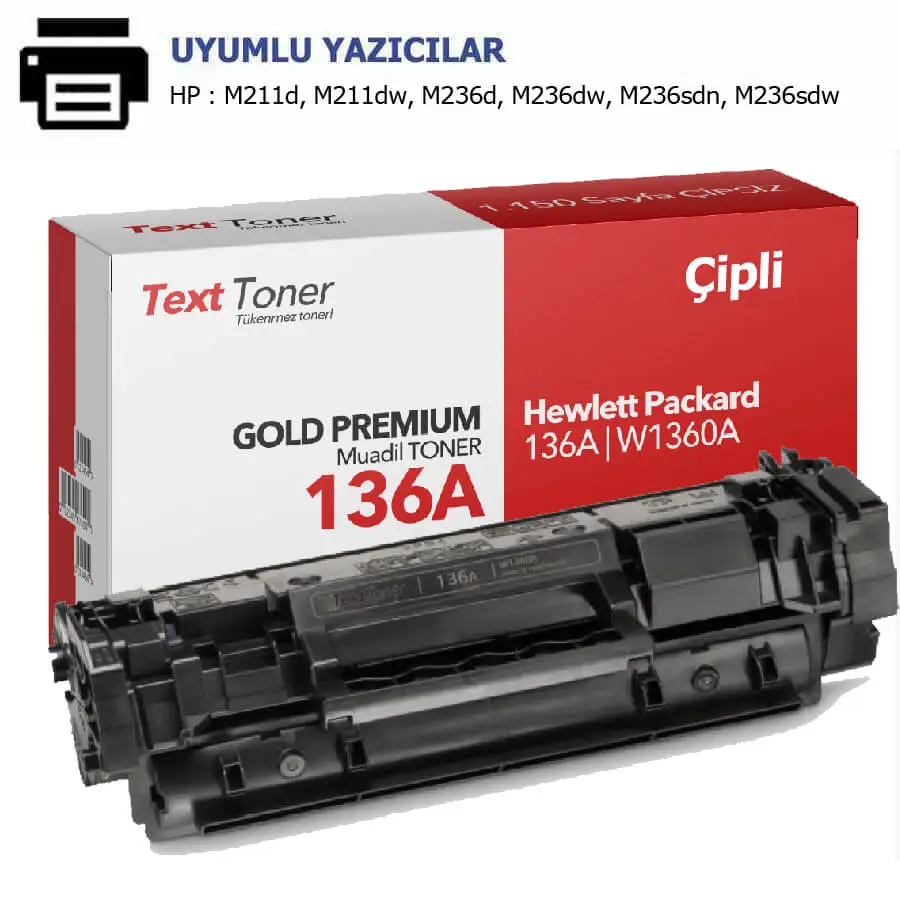 HP 136A | W1360A Muadil Toner, Çipli - Hp