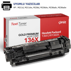 HP 136X | W1360X Muadil Toner, Çipsiz - Hp