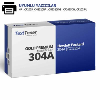 HP 304A | CC532A Muadil Toner, Sarı - 1