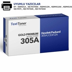 HP 305A | CE412A Muadil Toner, Sarı - 2