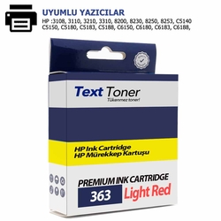 Hp 363-C8775E Muadil Kartuş, Açık Kırmızı - Hp
