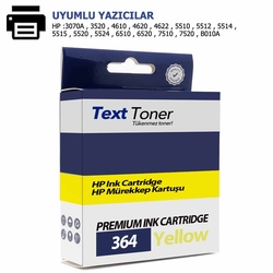 Hp 364-CB320E Muadil Kartuş, Sarı - Hp
