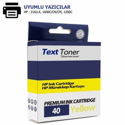 Hp 40-51640Y Muadil Kartuş, Sarı - Hp