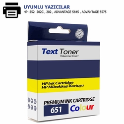 Hp 651-C2P11A Muadil Kartuş, Üç Renk - Hp
