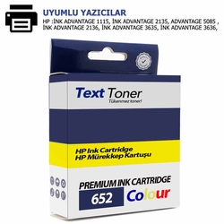 Hp 652-F6V24A Muadil Kartuş, Üç Renk - Hp