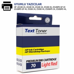 Hp 70-C9455A Muadil Kartuş, Açık Kırmızı - Hp