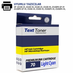 Hp 70-C9490A Muadil Kartuş, Açık Mavi - Hp
