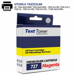 Hp 727-B3P20A Muadil Kartuş, Kırmızı - Hp