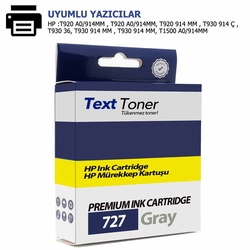 Hp 727-B3P24A Muadil Kartuş, Gri - Hp