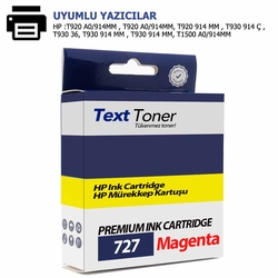 Hp 727-F9J77A Muadil Kartuş, Kırmızı - Hp