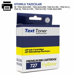 Hp 727-F9J78A Muadil Kartuş, Sarı - Hp