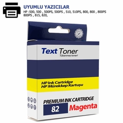 Hp 82-CH567A Muadil Kartuş, Kırmızı - Hp