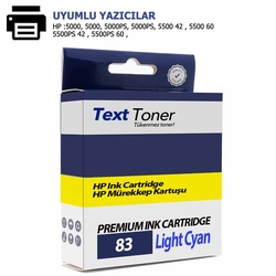 Hp 83-C4944A Muadil Kartuş, Açık Mavi - Hp