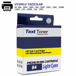 Hp 84-C5017A Muadil Kartuş, Açık Mavi - Hp