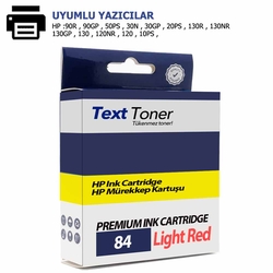 Hp 84-C5018A Muadil Kartuş, Açık Kırmızı - Hp