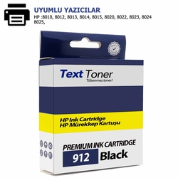 Hp 912-3YL80A Muadil Kartuş, Siyah - Hp
