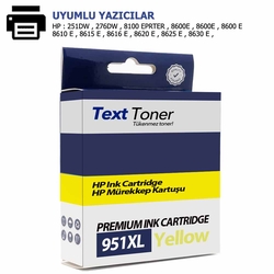 Hp 951XL-CN048A Muadil Kartuş, Sarı - Hp
